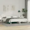 Image de vidaXL Cadre de lit avec tête de lit Blanc 180 x 200 cm Pin massif