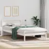 Image de vidaXL Cadre de lit avec tête de lit Blanc 75 x 190 cm Pin massif