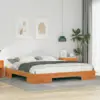 Image de vidaXL Cadre de lit Marron 200 x 200 cm