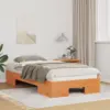 Image de vidaXL Cadre de lit Marron 90 x 190 cm