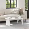 Image de vidaXL Table basse Blanc 80 x 50 x 31 cm Bois massif en pin