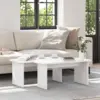 Image de vidaXL Table basse 2 pcs Blanc Bois massif en pin
