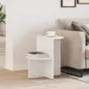 Image de vidaXL Table basse Blanc 50 x 40 x 50 cm Bois massif en pin