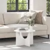 Image de vidaXL Table basse Blanc 50 x 50 x 35 cm Bois massif en pin