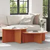 Image de vidaXL Table basse 2 pc Brun cire 79 x 39,5 x 40 cm Bois massif en pin