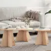 Image de vidaXL Table basse 3 pcs Naturel