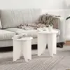 Image de vidaXL Table basse 2 pcs Blanc