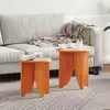 Image de vidaXL Table basse 2 pc Brun cire 41,5 x 41,5 x 44 cm
