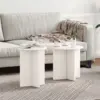 Image de vidaXL Table basse 2 pcs Blanc