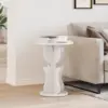 Image de vidaXL Table basse Blanc 39,5 x 39,5 x 53,5 cm Bois massif en pin