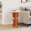 Image de vidaXL Table basse Brun cire 39,5 x 39,5 x 53,5 cm Bois massif en pin