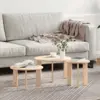 Image de vidaXL Table basse 3 pcs Naturel Bois massif en pin