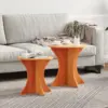 Image de vidaXL Table basse 2 pcs Brun cire Bois massif en pin