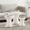 Image de vidaXL Table basse 3 pcs Blanc