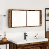 Image de vidaXL Cabinet Miroir LED avec étagère Bois ancien 100 x 12 x 45 cm