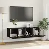 Image de vidaXL Ensemble meuble TV 2 pc Noir Bois d'ingénierie