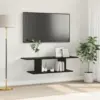 Image de vidaXL Ensemble meuble TV 103 x 30 x 26,5 cm Noir Bois d'ingénierie