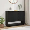 Image de vidaXL Buffet Chêne noir 97 x 29 x 75 cm Bois d'ingénierie
