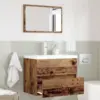 Image de vidaXL Ensemble de mobilier de salle de bain 2 pc Bois Ancien