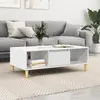 Image de vidaXL Table basse Blanc 102 x 55 x 35 cm Bois d'ingénierie