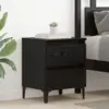 Image de vidaXL Cabinet de chevet Chêne noir 40 x 35 x 50 cm Bois d'ingénierie