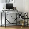 Image de vidaXL Bureau Gris Sonoma 120 x 79 x 86,5 cm Bois d'ingénierie