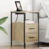 Image de vidaXL Cabinet de chevet 2 pièces Chêne Sonoma 30 x 48 x 61 cm