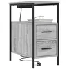 Image de vidaXL Cabinet de chevet 2 pièces Gris Sonoma 30 x 48 x 61 cm