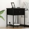 Image de vidaXL Cabinet de chevet Chêne noir 42 x 41 x 56 cm Bois d'ingénierie