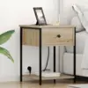 Image de vidaXL Cabinet de chevet avec tiroir Chêne Sonoma 42 x 41 x 56 cm