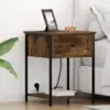 Image de vidaXL Cabinet de chevet Chêne fumé 42 x 41 x 56 cm Bois d'ingénierie