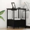 Image de vidaXL Cabinet de chevet Chêne noir 42 x 41 x 56 cm Bois d'ingénierie