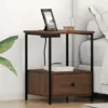 Image de vidaXL Cabinet de chevet 2 pc Chêne brun 42 x 41 x 56 cm
