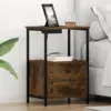Image de vidaXL Cabinet de chevet Chêne fumé 40 x 31 x 60 cm Bois d'ingénierie