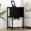 Image de vidaXL Cabinet de chevet Chêne noir 38 x 31 x 61 cm Bois d'ingénierie