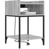 Image de vidaXL Cabinet de chevet 2 pièces Gris Sonoma 40 x 40 x 61 cm