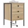 Image de vidaXL Cabinet de chevet 2 pièces Chêne Sonoma 42 x 41 x 61 cm