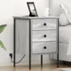 Image de vidaXL Cabinet de chevet Gris Sonoma 42 x 41 x 61 cm Bois d'ingénierie