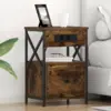 Image de vidaXL Cabinet de chevet Chêne fumé 40 x 31 x 60 cm Bois d'ingénierie