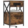 Image de vidaXL Cabinet de chevet 2 pc Chêne fumé 40 x 31 x 60 cm
