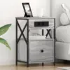 Image de vidaXL Cabinet de chevet Gris Sonoma 40 x 31 x 60 cm Bois d'ingénierie