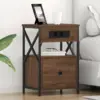 Image de vidaXL Cabinet de chevet 2 pc Chêne brun 40 x 31 x 60 cm
