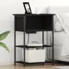 Image de vidaXL Cabinet de chevet Chêne noir 55 x 31 x 76 cm Bois d'ingénierie