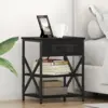 Image de vidaXL Cabinet de chevet avec étagère 2 pcs Chêne noir 41 x 31 x 51 cm