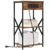 Image de vidaXL Cabinet de chevet avec étagère 2 pc Chêne fumé 41 x 31 x 76 cm