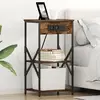 Image de vidaXL Cabinet de chevet avec étagère 2 pcs Chêne fumé 41 x 31 x 76 cm