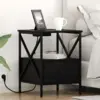 Image de vidaXL Cabinet de chevet Chêne noir 41,5 x 40,5 x 55 cm