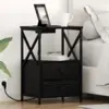 Image de vidaXL Cabinet de chevet Chêne noir 40 x 31 x 60 cm Bois d'ingénierie