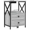 Image de vidaXL Cabinet de chevet Gris Sonoma 40 x 31 x 60 cm Bois d'ingénierie