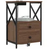 Image de vidaXL Cabinet de chevet Chêne brun 40 x 31 x 60 cm Bois d'ingénierie